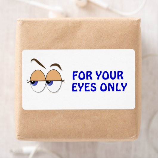 Verdachte ogen Sideways Glance Vertrouwelijk Etiket (Insitu)