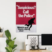 Verdachte roep de politie poster (Thuiskantoor)