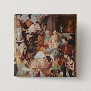 Verdamping Magi, c.1532-35 Vierkante Button 5,1 Cm