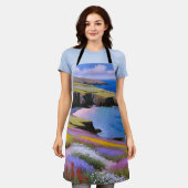 Verdant Cliffs en Azure Waves Schort (Gedragen)