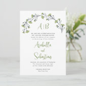 Verdant Floral Arch Wedding Invitation Kaart (Staand voorkant)