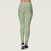 Verdant geweven lijnen | Middeleeuwse moderne geom Leggings (Achterkant)