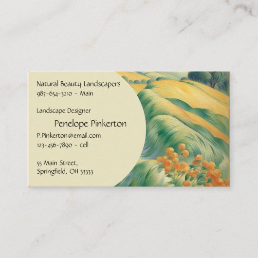 Verdant Hills Visitekaartje (Voorkant)