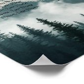 Verdant Peaks Misty Forest Seating Chart Poster (Hoek)