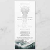 Verdant Peaks Mountain Wedding Program Programma (Achterkant)