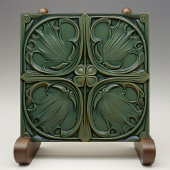 Verdant Symphony Art Nouveau Keramische Tegel Tegeltje