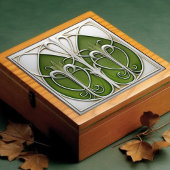 Verdant Vines Art Nouveau Tegeltje