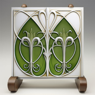 Verdant Vines Art Nouveau Tegeltje
