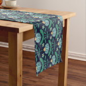 Verdant Whimsy Blue Korte Tafelloper (Voorbeeld)