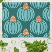 Verdant Whimsy Bud- Blauw Theedoek (Gevouwen)