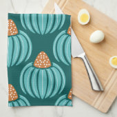 Verdant Whimsy Bud- Blauw Theedoek (Quarter Fold)