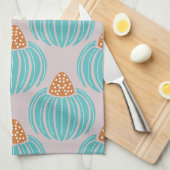 Verdant Whimsy Bud- Pink Theedoek (Quarter Fold)