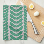 Verdant Whimsy Leaves - Roze Theedoek (Quarter Fold)