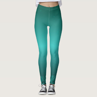 Verde Bosque Degradado - Diseño Zen con Detalles Leggings