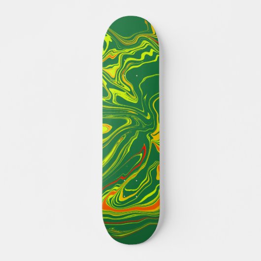 verde con amarillo skateboard (Voorkant)