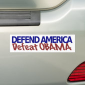 Verdedig Amerika, Defensie Obama Bumpersticker (Op auto)