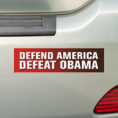 Verdedig Amerika Obama-Bumpersticker Bumpersticker (Op auto)