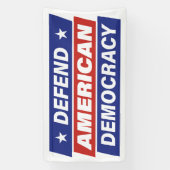 Verdedig de Amerikaanse democratie Banner (Verticaal)