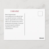 Verdedig de Oekraïense politiek Briefkaart (Achterkant)