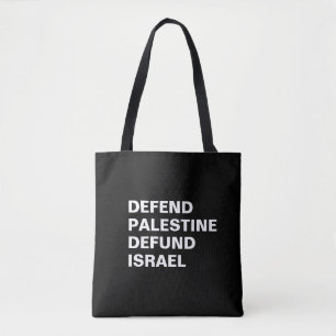 Verdedig Palestina defund Israël - Anti Israël Draagtas
