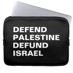 Verdedig Palestina defund Israël - Anti Israël Laptop Sleeve