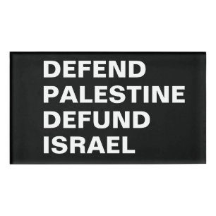 Verdedig Palestina defund Israël - Anti Israël Naambadge