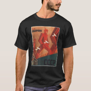 Verdedig Sovjet-Unie Sovjet-Unie Russische retro T-shirt
