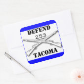 Verdedig Tacoma Vierkante Sticker (Envelop)