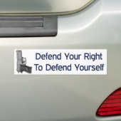 Verdedig uw recht om uzelf te verdedigen bumpersticker (Op auto)