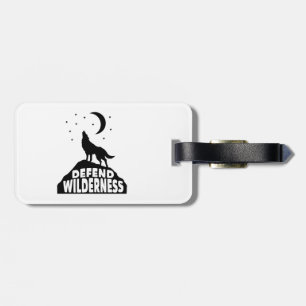 Verdedig Wilderness Wolf Moon Bagagelabel