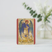 Verdediger St Michael de aartsengel gebed Kaart Visitekaartje (Staand voorkant)