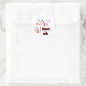 verdediger van de aarde vierkante sticker (Tas)