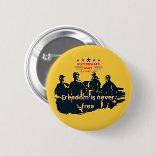 Verdedigers van de vrijheid licht oranje ronde button 5,7 cm