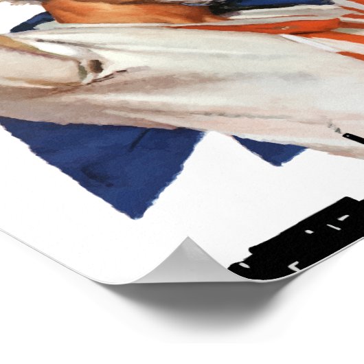 Verdediging van de Amerikaanse vrijheid — oom Sam  Poster (Hoek)