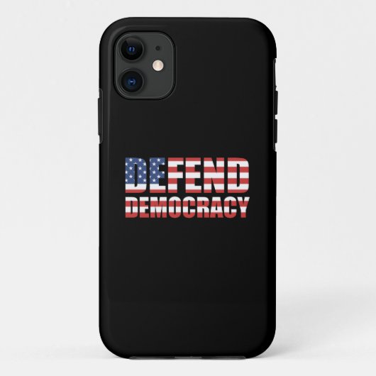Verdediging van de democratische pro-democratische Case-Mate iPhone case (Achterkant)