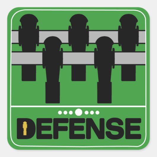 VERDEDIGING VIERKANTE STICKER (Voorkant)