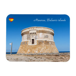 Verdedigingstoren van Fornells op Menorca - Spanje Magneet