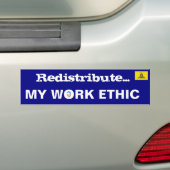 Verdeel mijn werk ETHIC opnieuw Bumpersticker (Op auto)