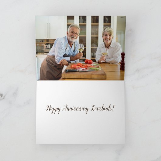 Verdeel uw Initialen op deze bank | Romantisch Kaart (Binnen)