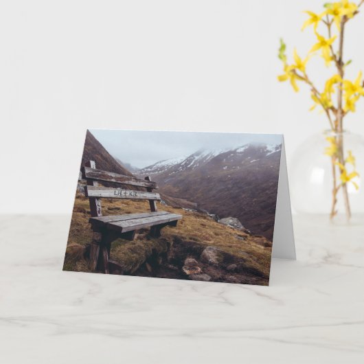 Verdeel uw Initialen op deze bank | Romantisch Kaart (Gele Bloem)