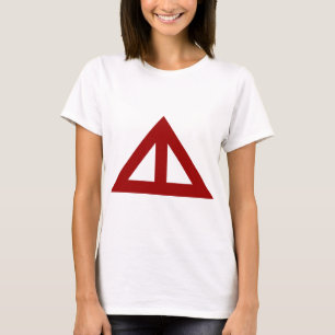 Verdeelde driehoekige Pijl T-shirt