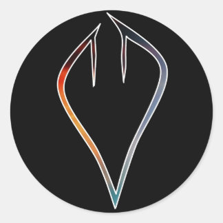 Verdeelde Sky Heart Stickers