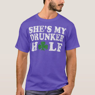 Verdeelt mijn Drunker Half Couples St Patricks Day T-shirt