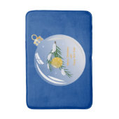 Verdekte kerstbijtak in bauble badmat (Voorkant Verticaal)