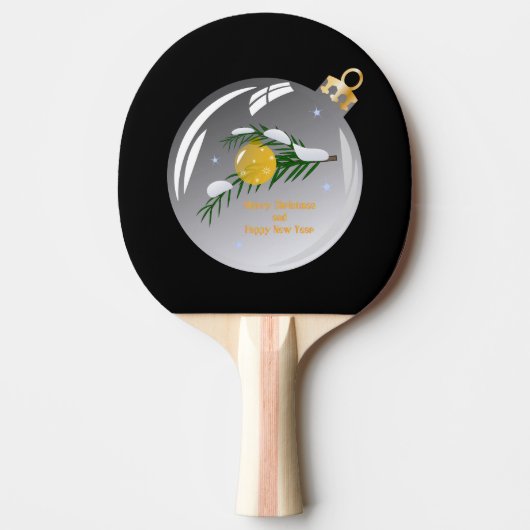 Verdekte kerstbijtak in bauble tafeltennisbatje (Voorkant)