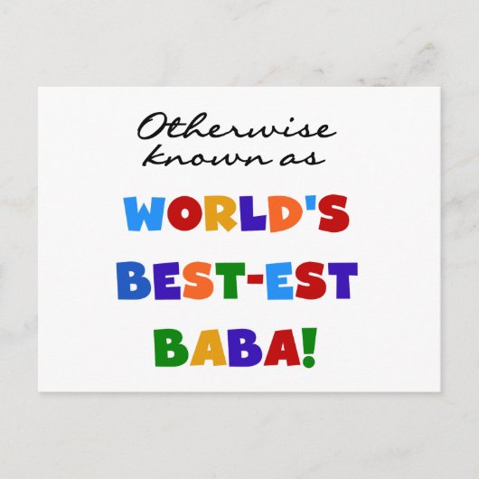 Verder bekend als Best-est Baba T-shirts en Gift Briefkaart (Voorkant)