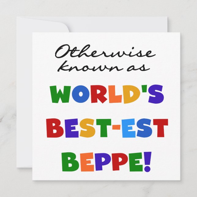 Verder bekend als Best-est Beppe (Voorkant)
