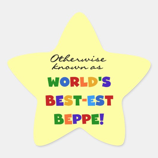 Verder bekend als Best-est Beppe Ster Sticker (Voorkant)