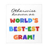 Verder bekend als Best-est Gram Gifts Notitieblok (Voorkant)