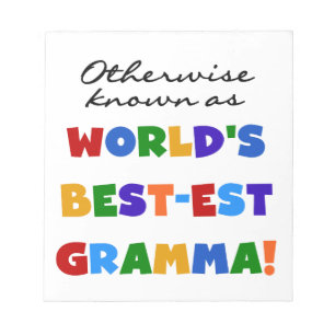 Verder bekend als Best-est Gramma Gifts Notitieblok